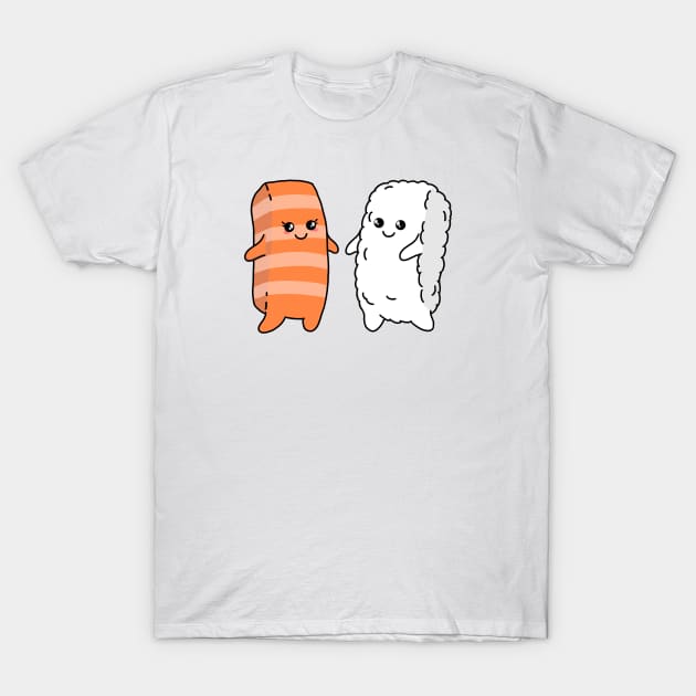 Salmon Sushi Love T-Shirt by Kimprut